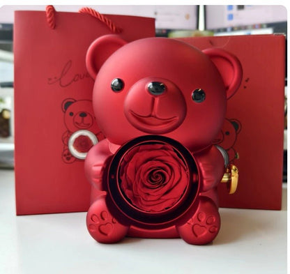 Rotating Rose Teddy Bear 🌹🧸