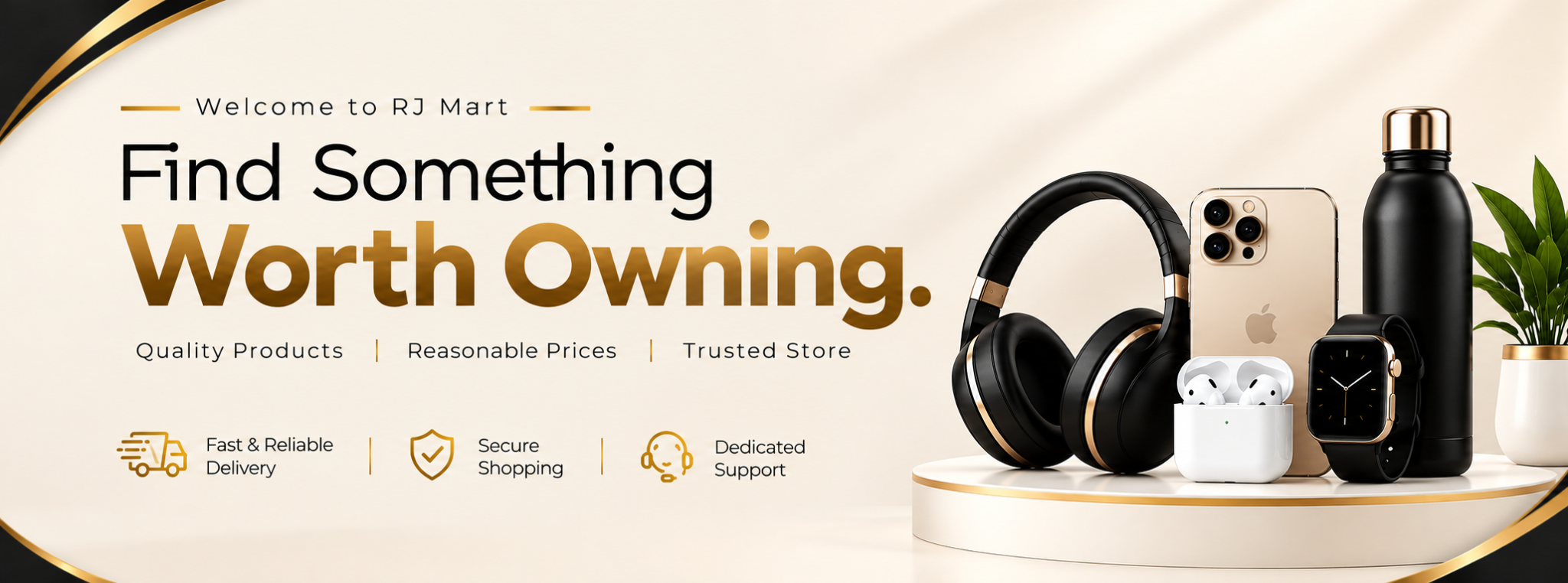 RJ MART premium shopping banner